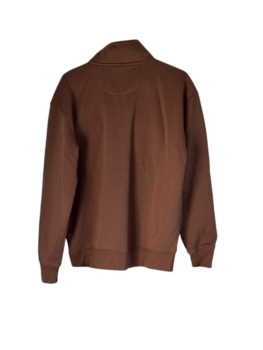 Plenum Studio Brown Mens Quarter Zip Sweatshirt Size Medium - Picture 4 of 6